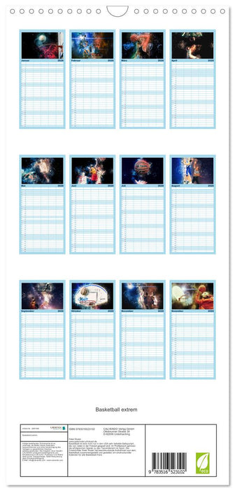 Basketball extrem (CALVENDO Familienplaner 2026)