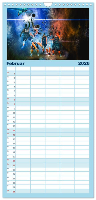 Basketball extrem (CALVENDO Familienplaner 2026)