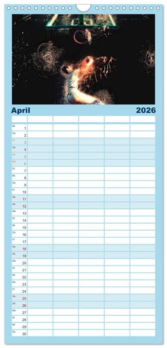 Basketball extrem (CALVENDO Familienplaner 2026)