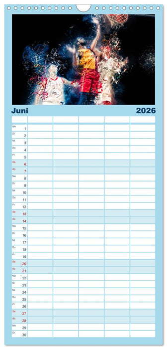 Basketball extrem (CALVENDO Familienplaner 2026)