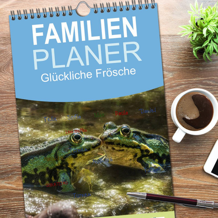 Glückliche Frösche (CALVENDO Familienplaner 2026)