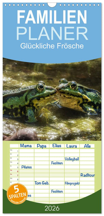 Glückliche Frösche (CALVENDO Familienplaner 2026)