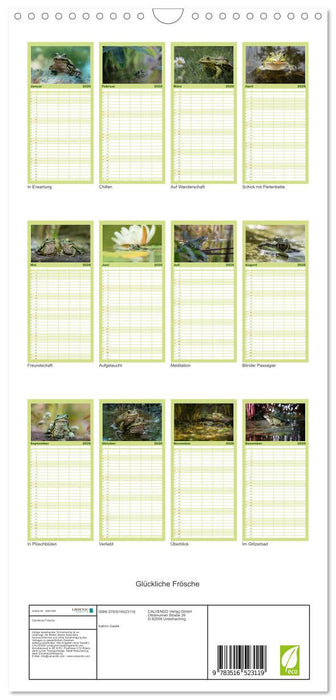 Glückliche Frösche (CALVENDO Familienplaner 2026)