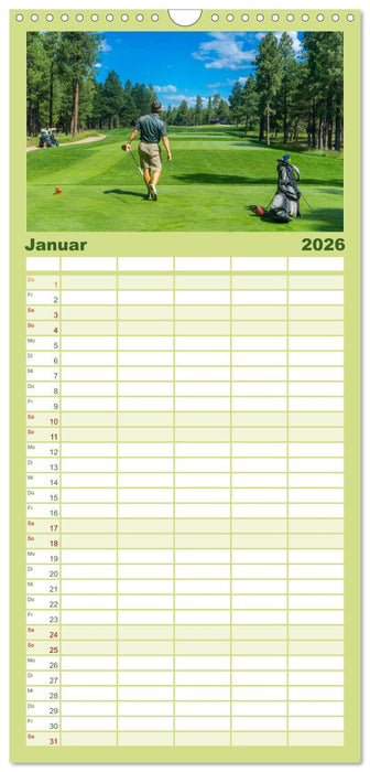 Passion Golf (CALVENDO Familienplaner 2026)