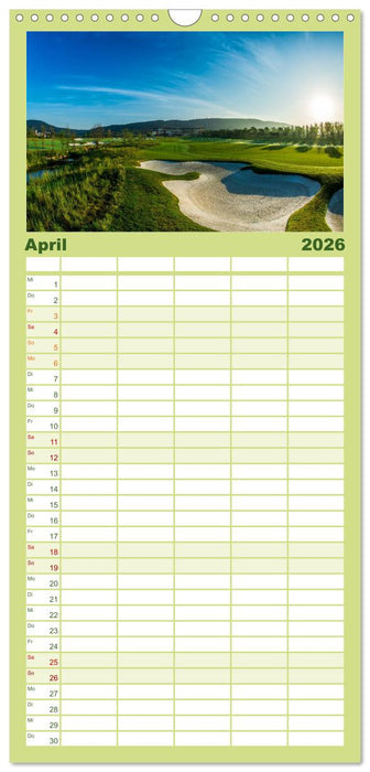 Passion Golf (CALVENDO Familienplaner 2026)