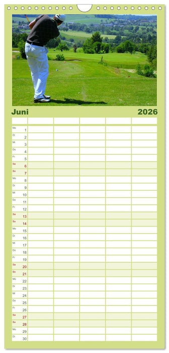 Passion Golf (CALVENDO Familienplaner 2026)