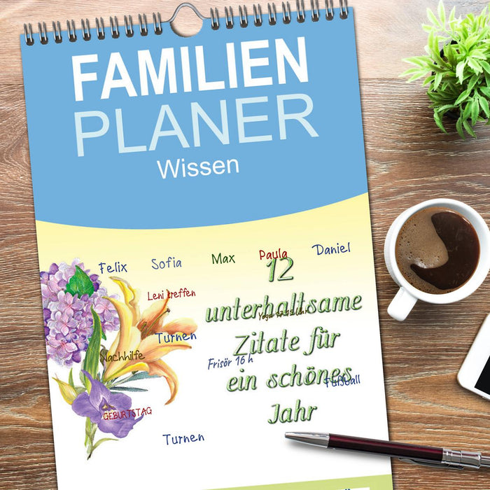 12 unterhaltsame Zitate für ein schönes Jahr (CALVENDO Familienplaner 2026)