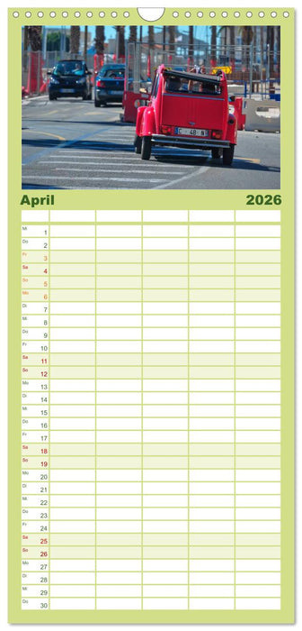 Citroën 2CV - die Ente (CALVENDO Familienplaner 2026)