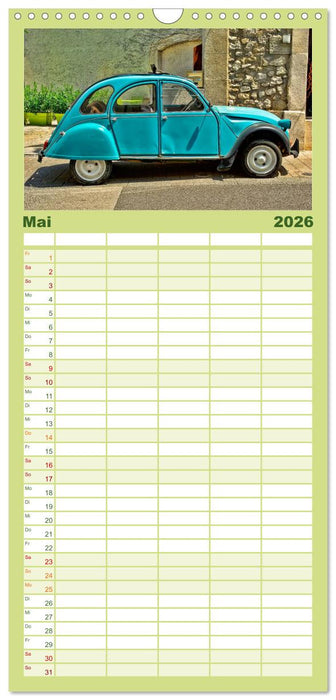 Citroën 2CV - die Ente (CALVENDO Familienplaner 2026)
