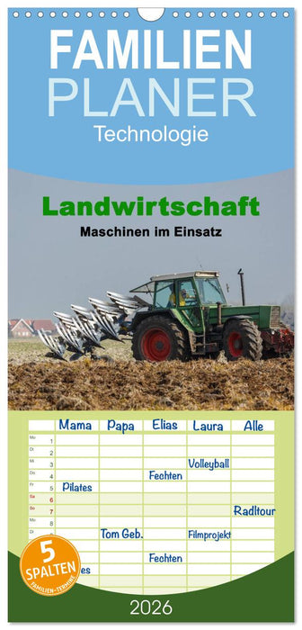 Landwirtschaft - Maschinen im Einsatz (CALVENDO Familienplaner 2026)