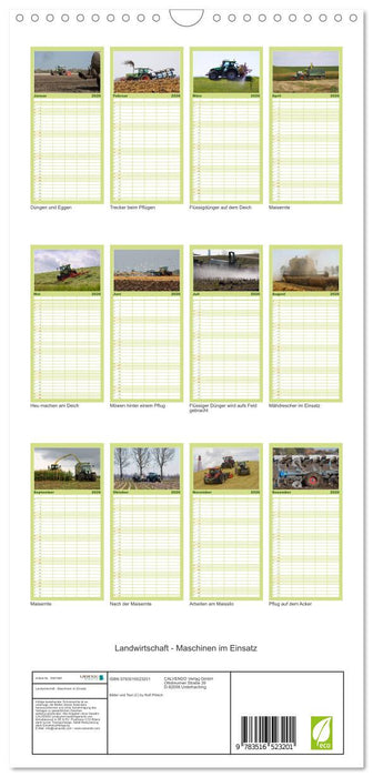 Landwirtschaft - Maschinen im Einsatz (CALVENDO Familienplaner 2026)