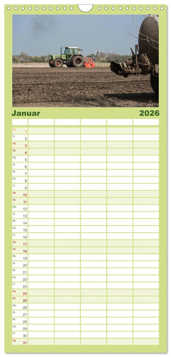 Landwirtschaft - Maschinen im Einsatz (CALVENDO Familienplaner 2026)