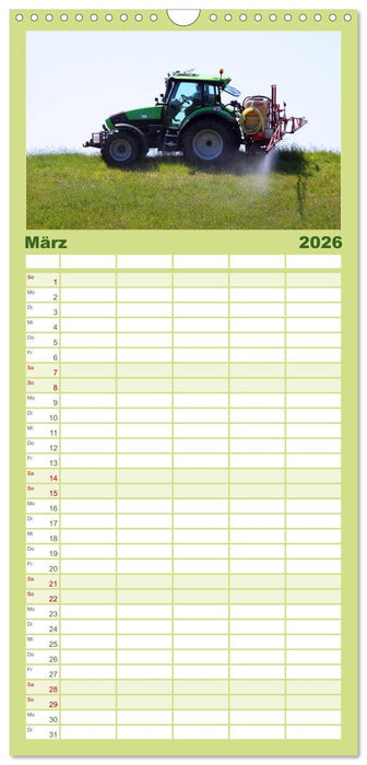 Landwirtschaft - Maschinen im Einsatz (CALVENDO Familienplaner 2026)