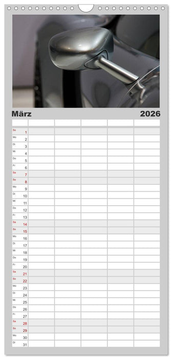 Heiligs Blechle - Porsche-Ikonen im Detail (CALVENDO Familienplaner 2026)