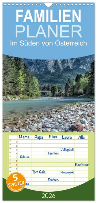 Im Süden von Österreich (CALVENDO Familienplaner 2026)