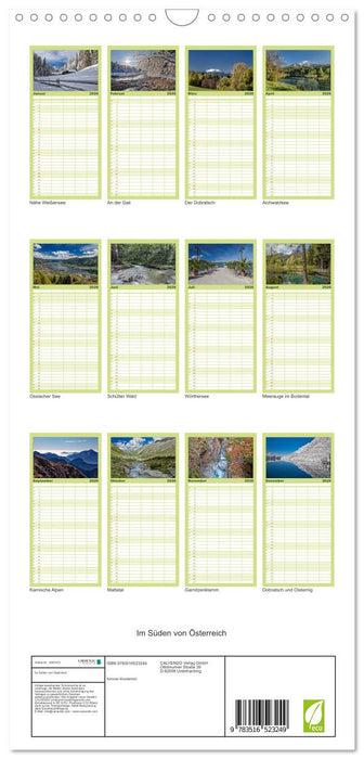 Im Süden von Österreich (CALVENDO Familienplaner 2026)