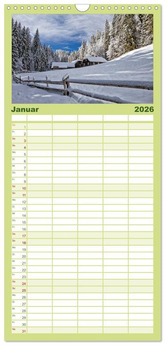 Im Süden von Österreich (CALVENDO Familienplaner 2026)