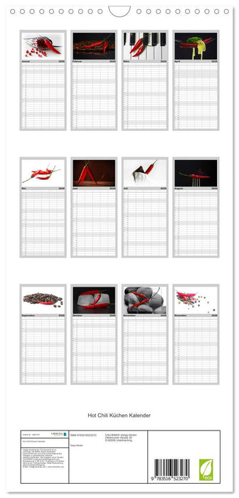 Hot Chili Küchen Kalender (CALVENDO Familienplaner 2026)