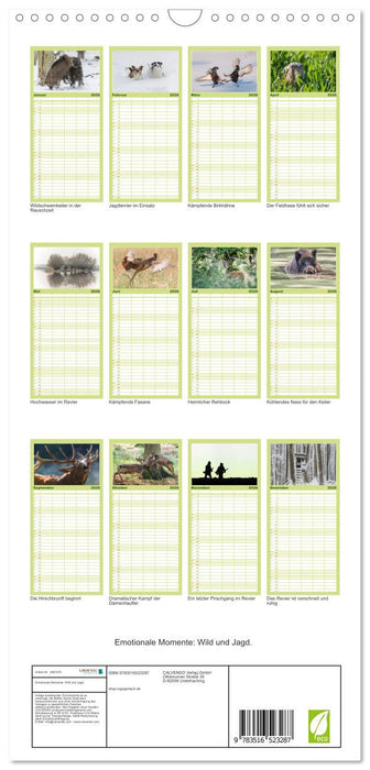 Emotionale Momente: Wild und Jagd. (CALVENDO Familienplaner 2026)