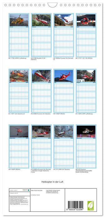 Helikopter in der Luft (CALVENDO Familienplaner 2026)