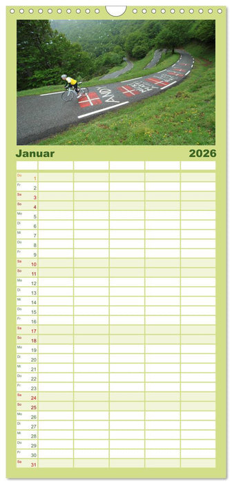 Pyrenäenpässe mit dem Rennrad 2026 (CALVENDO Familienplaner 2026)