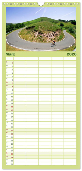 Pyrenäenpässe mit dem Rennrad 2026 (CALVENDO Familienplaner 2026)