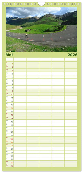 Pyrenäenpässe mit dem Rennrad 2026 (CALVENDO Familienplaner 2026)