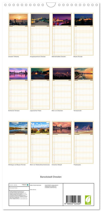 Barockstadt Dresden (CALVENDO Familienplaner 2026)