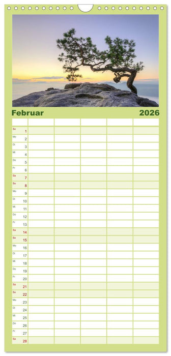 Wunderschönes Elbsandsteingebirge (CALVENDO Familienplaner 2026)