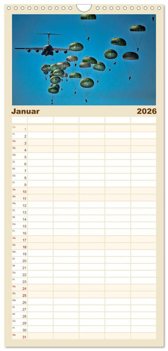 Fallschirmspringen - Mut und Abenteuer (CALVENDO Familienplaner 2026)