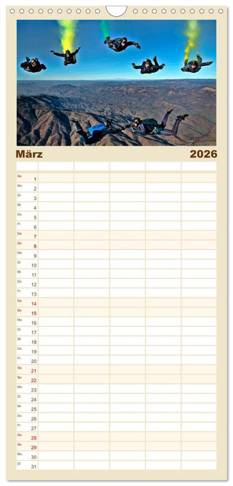 Fallschirmspringen - Mut und Abenteuer (CALVENDO Familienplaner 2026)