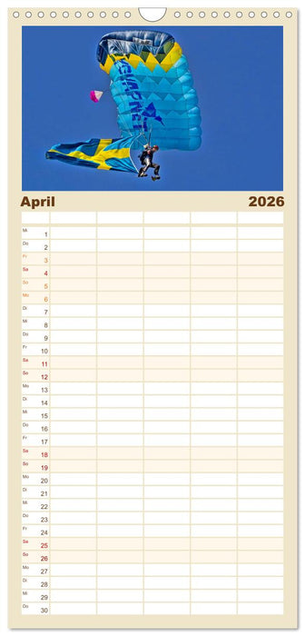 Fallschirmspringen - Mut und Abenteuer (CALVENDO Familienplaner 2026)