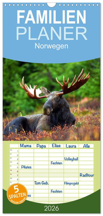 Norwegen (CALVENDO Familienplaner 2026)