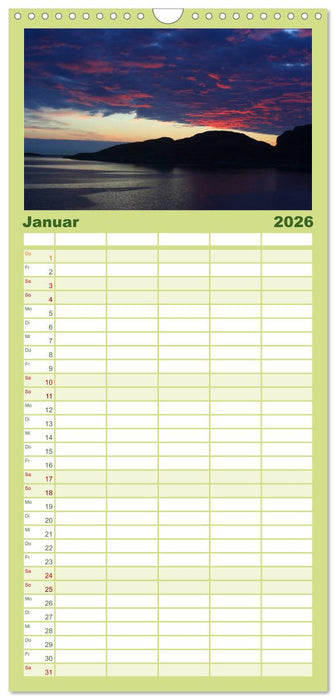 Norwegen (CALVENDO Familienplaner 2026)