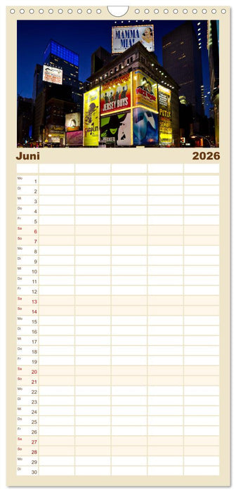 NEW YORK Bekannte Blicke (CALVENDO Familienplaner 2026)