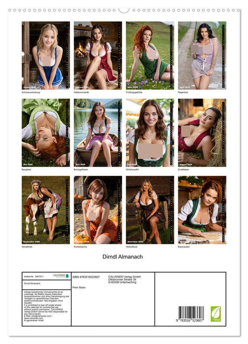 Dirndl Almanach (CALVENDO Premium Wandkalender 2026)