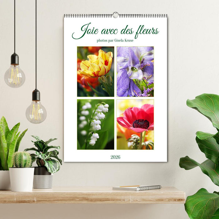 Joie avec des fleurs (CALVENDO Calendrier mensuel 2026)