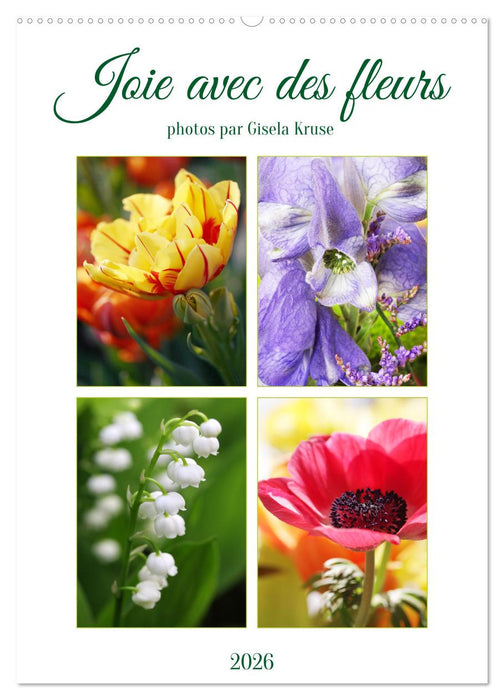 Joie avec des fleurs (CALVENDO Calendrier mensuel 2026)
