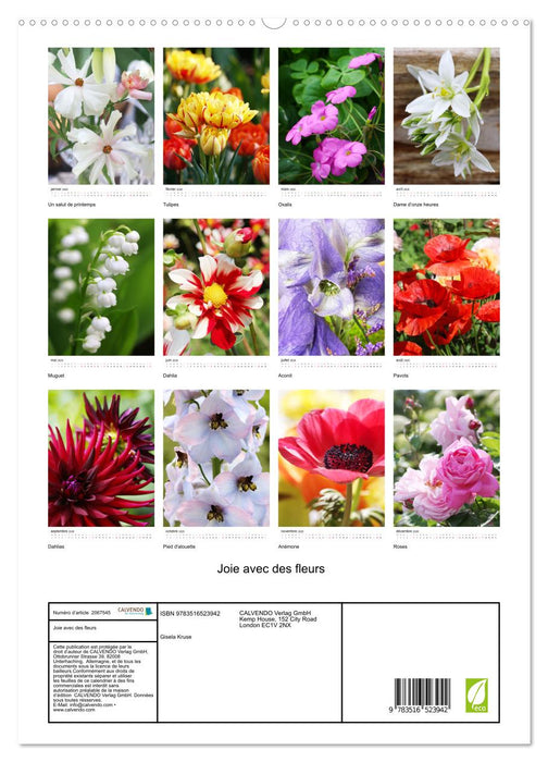 Joie avec des fleurs (CALVENDO Calendrier supérieur 2026)