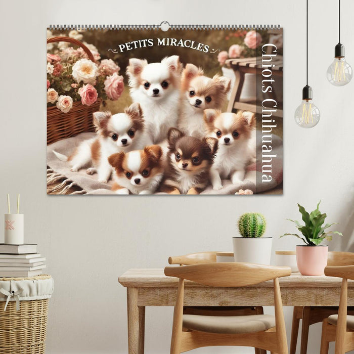Chiots Chihuahua – Petits miracles (CALVENDO Calendrier mensuel 2026)