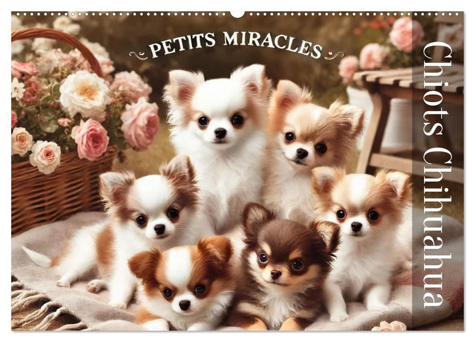 Chiots Chihuahua – Petits miracles (CALVENDO Calendrier mensuel 2026)