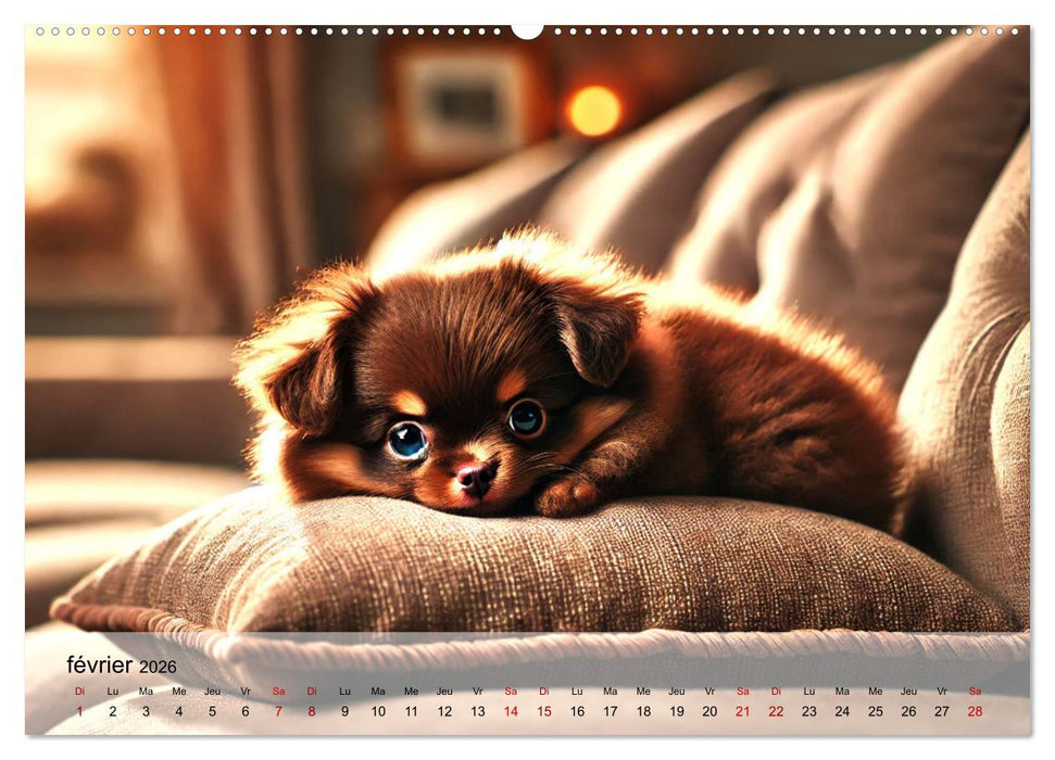 Chiots Chihuahua – Petits miracles (CALVENDO Calendrier mensuel 2026)