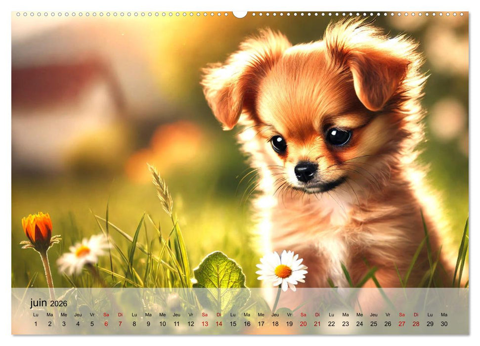 Chiots Chihuahua – Petits miracles (CALVENDO Calendrier mensuel 2026)
