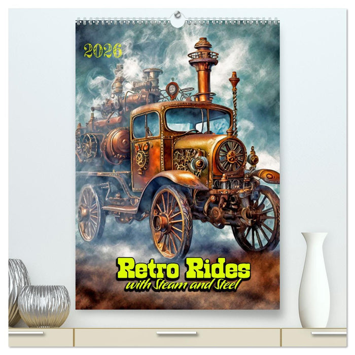 Retro Rides with Steam and Steel (CALVENDO Premium-Calendar 2026)