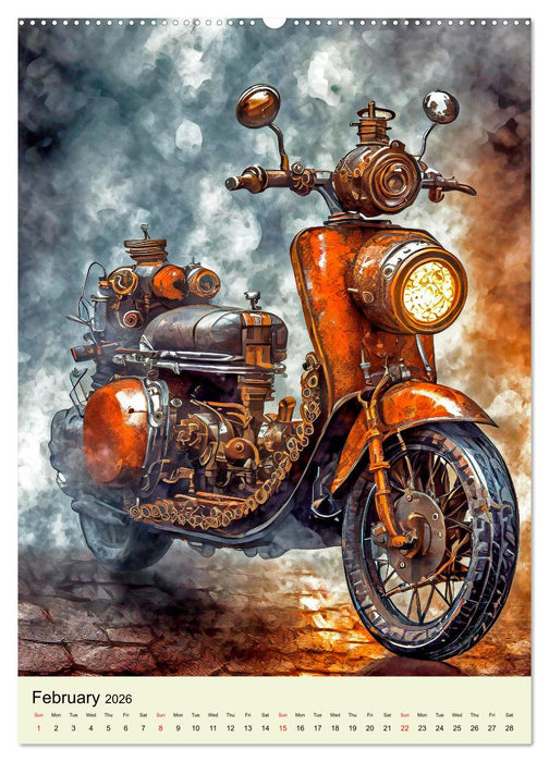 Retro Rides with Steam and Steel (CALVENDO Premium-Calendar 2026)