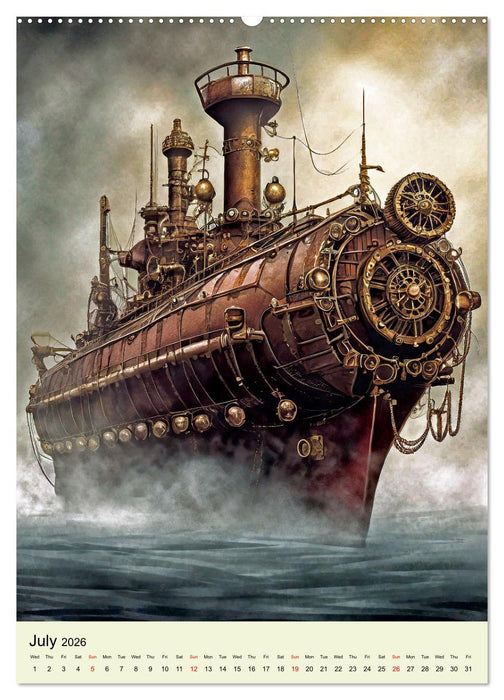 Retro Rides with Steam and Steel (CALVENDO Premium-Calendar 2026)