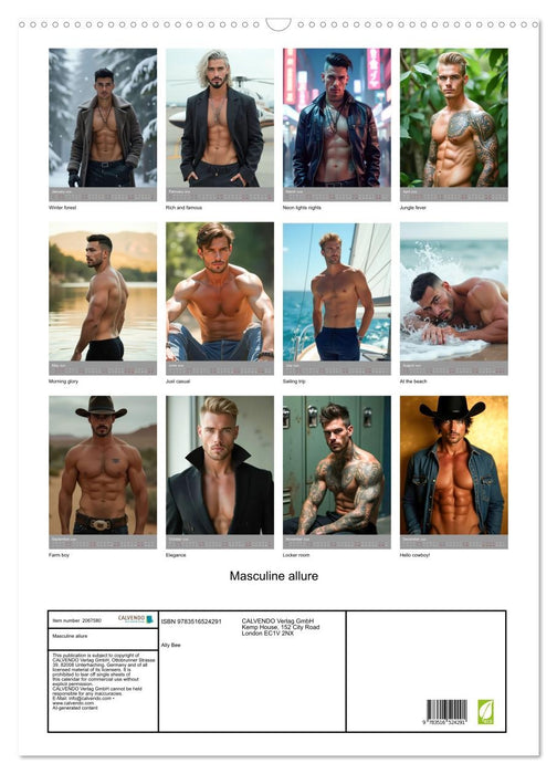 Masculine allure (CALVENDO Monthly Calendar 2026)