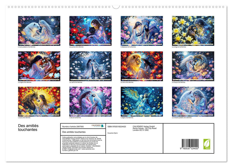 Des amitiés touchantes (CALVENDO Calendrier supérieur 2026)