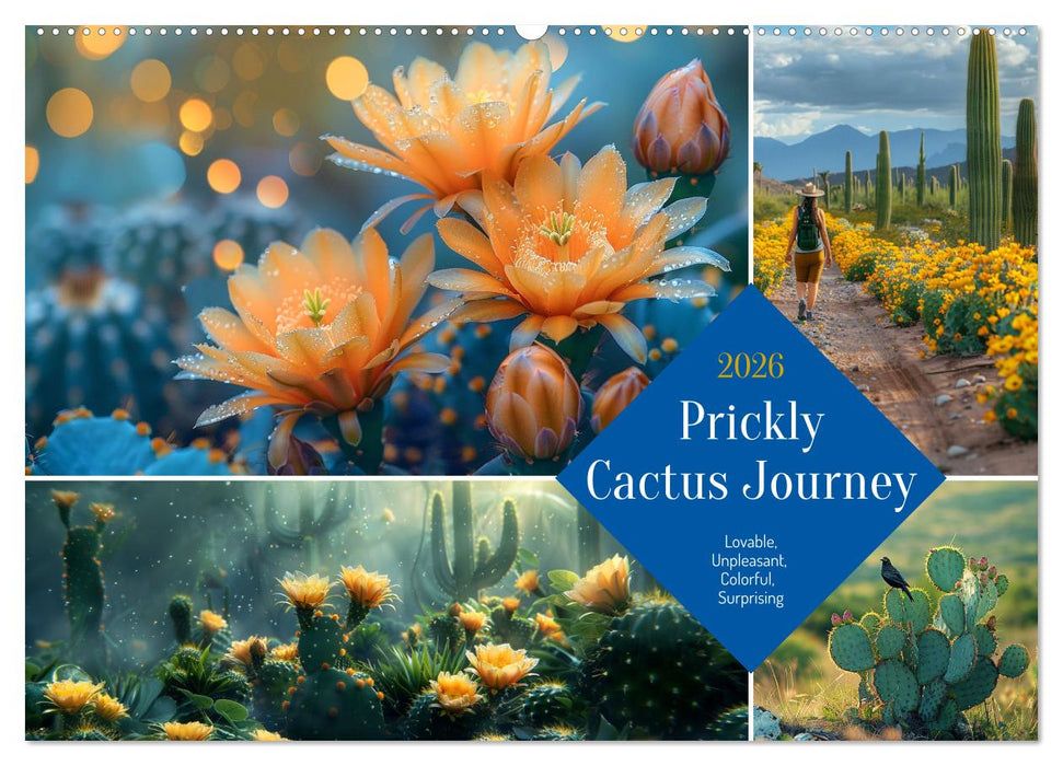 Prickly Cactus Journey (CALVENDO Monthly Calendar 2026)