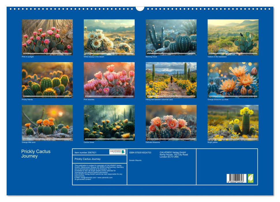 Prickly Cactus Journey (CALVENDO Monthly Calendar 2026)
